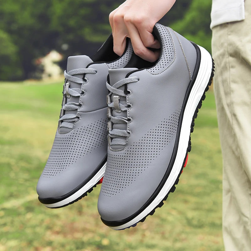 Novos sapatos de golfe antiderrapantes confortáveis para homens, tamanho 39-47, tênis de golfe de qualidade para caminhada, amortecimento